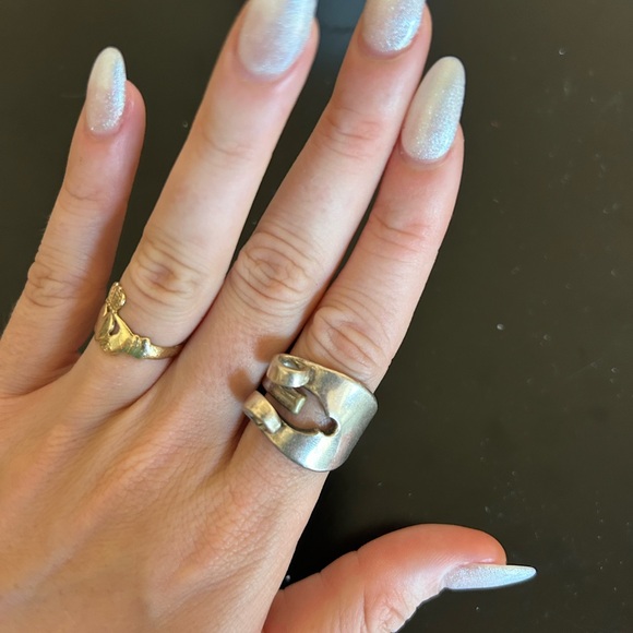 Sterling silver spoon ring - Picture 2 of 6